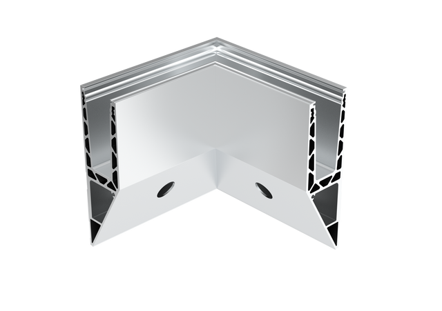 Celosklenené zábradlie-profil-bočné kotvenie