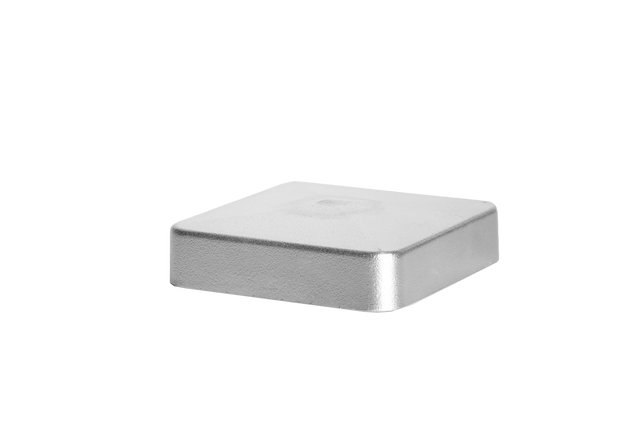 Hliníková strieška stĺpika 100x100 plochá - natural