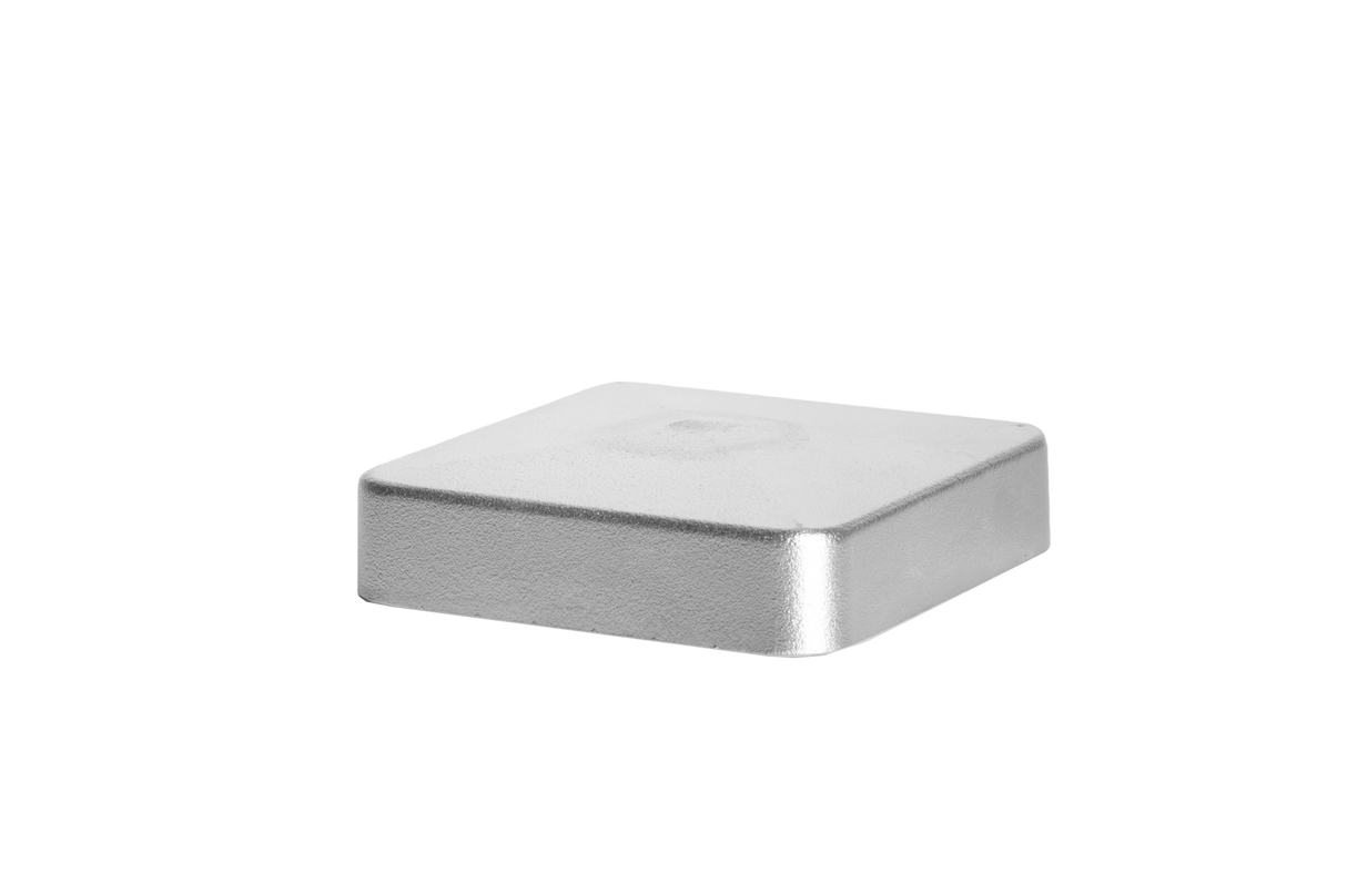 Hliníková strieška stĺpika 80x80 plochá - natural