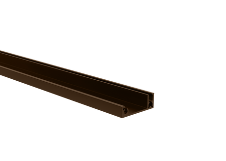 Hliníkový plotový adaptér pre výplne - 6000mm krycia lišta hnedá