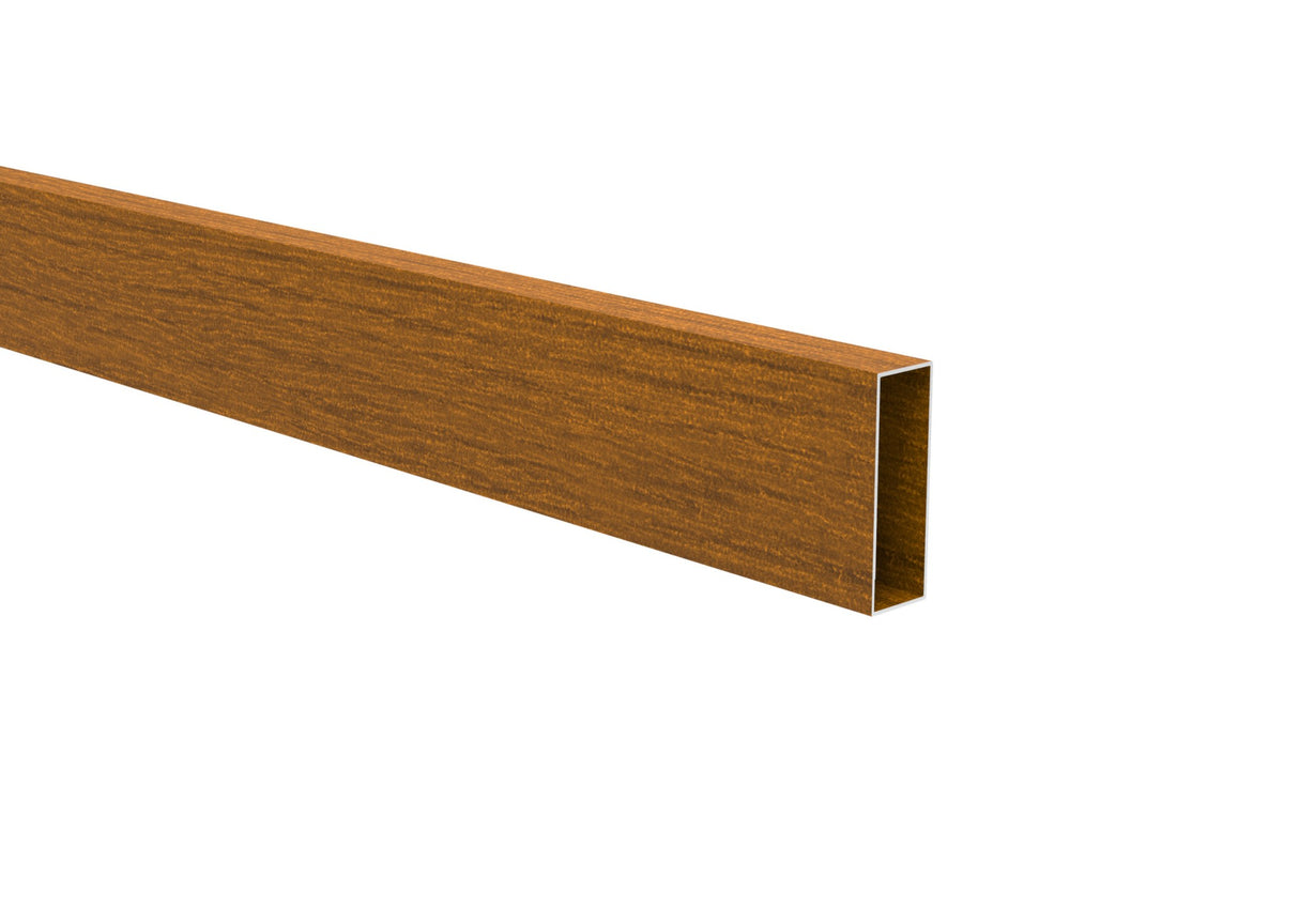 Aluminum fence infill 20 x 60 x 1.2 - 6.0 m - wood decor GOLDEN OAK W03