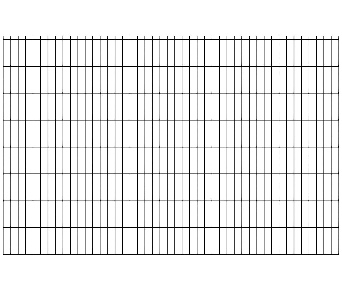 Zváraný plotový panel N2D 2500x1630mm D5/4/5mm čierna