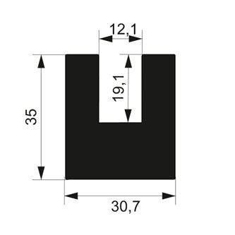 Záslepka k profilu 30x39
