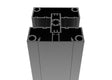 Set hliníkového stĺpika 80x80 a krycej lišty - 6000mm R7016