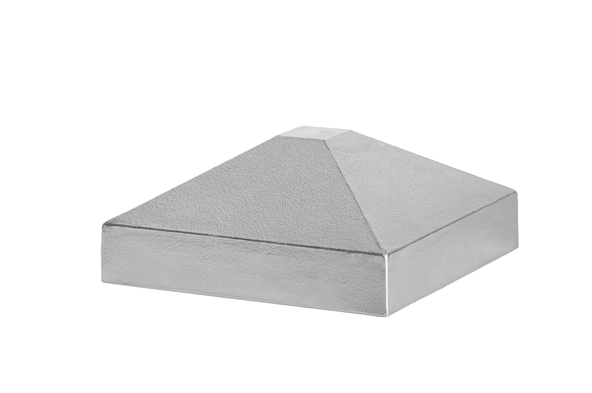 Hliníková strieška stĺpika 100x100 ihlan - natural