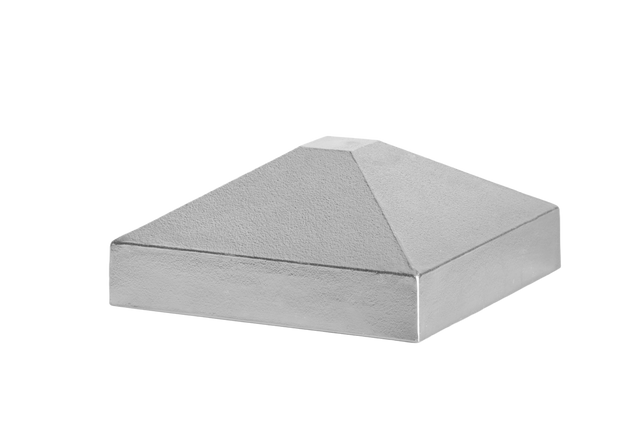 Hliníková strieška stĺpika 100x100 ihlan - natural