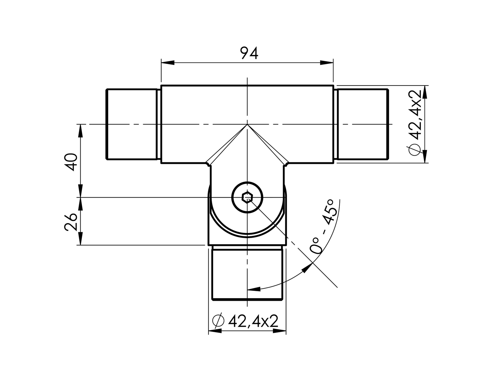 Držiak madla na stĺpik