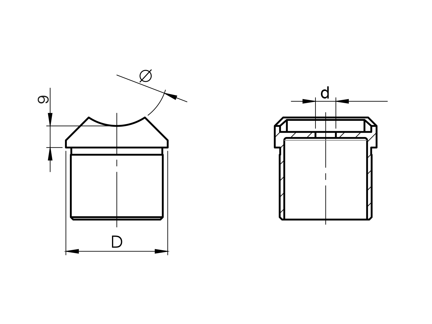 Držiak madla priamy