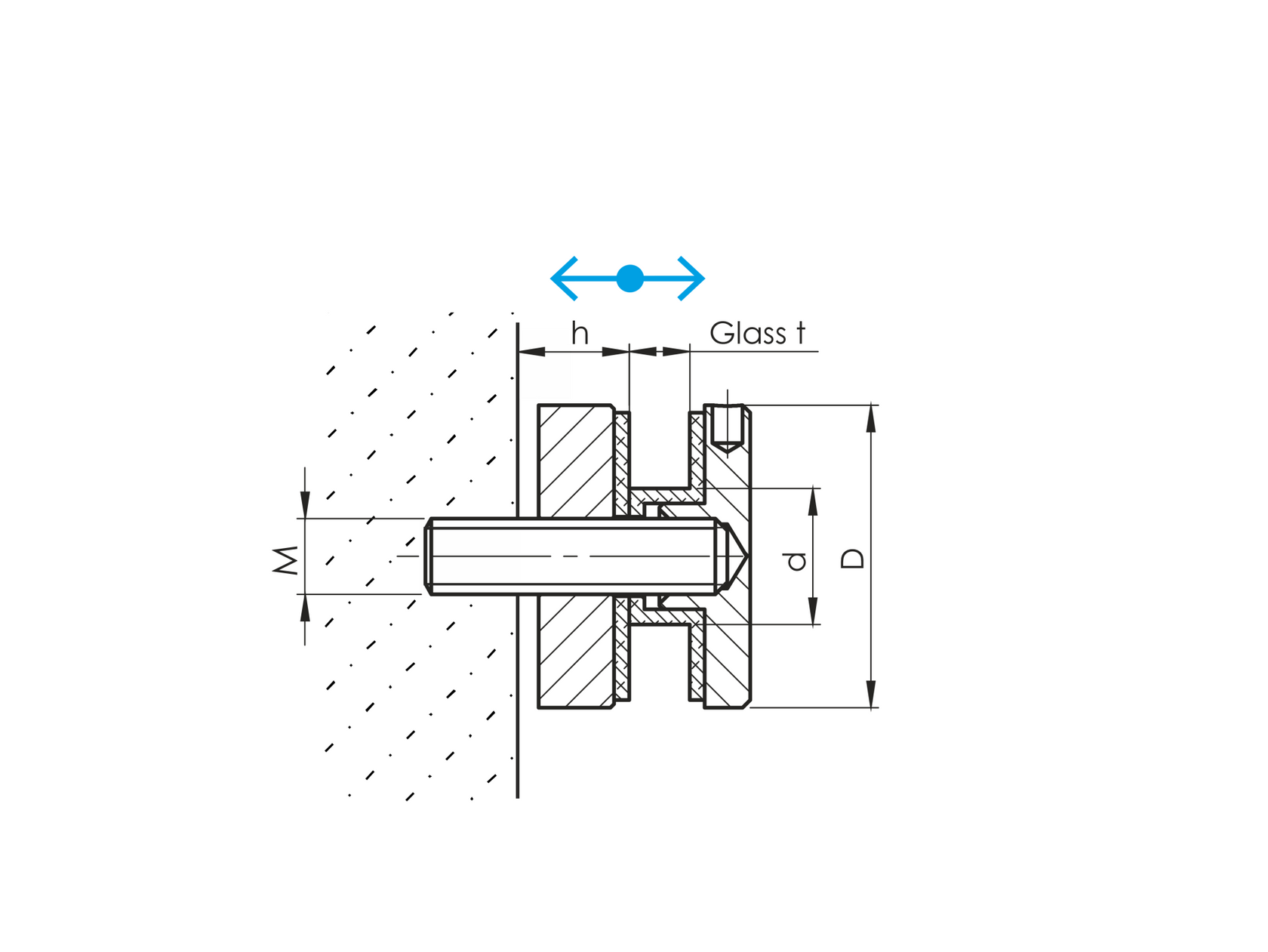 Držiak výplne skla