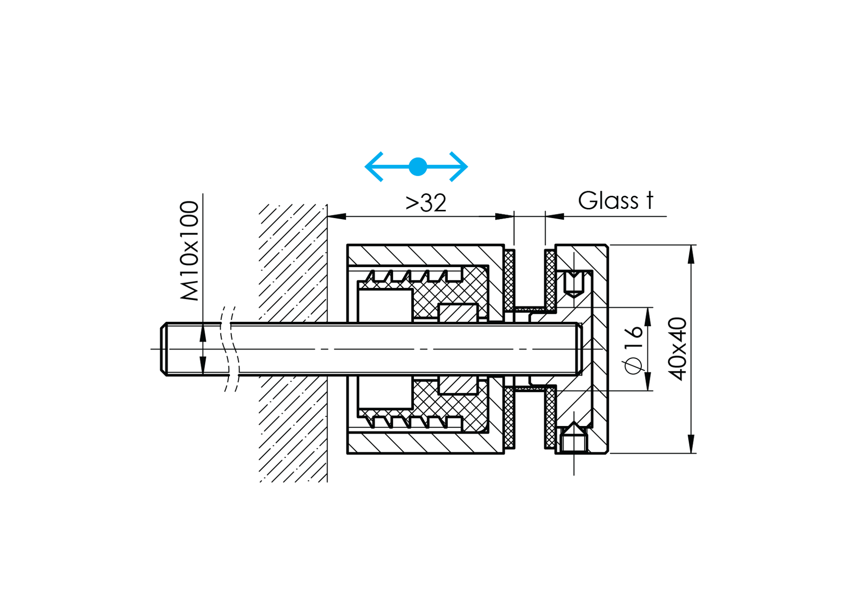 Držiak výplne skla
