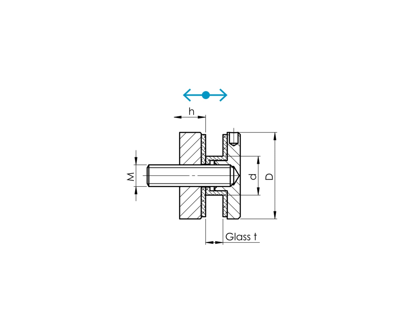 Držiak výplne skla