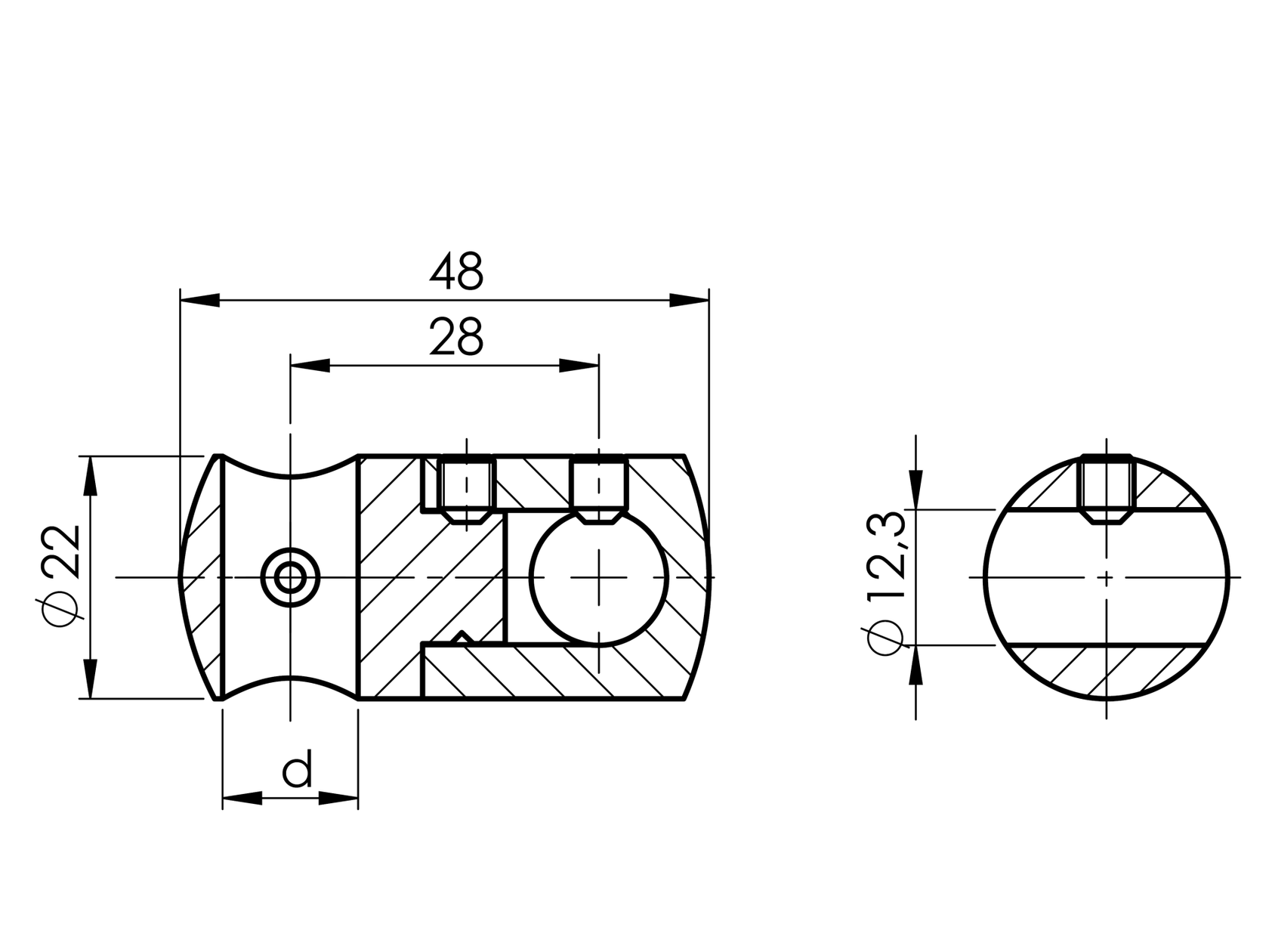 Držiak výplne vertikál.