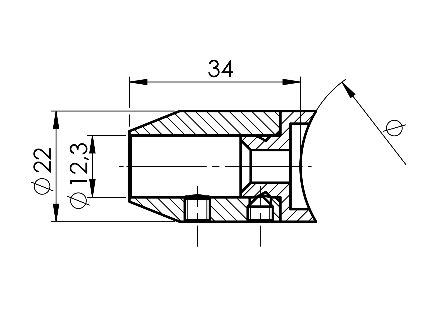 Držiak výplne osový