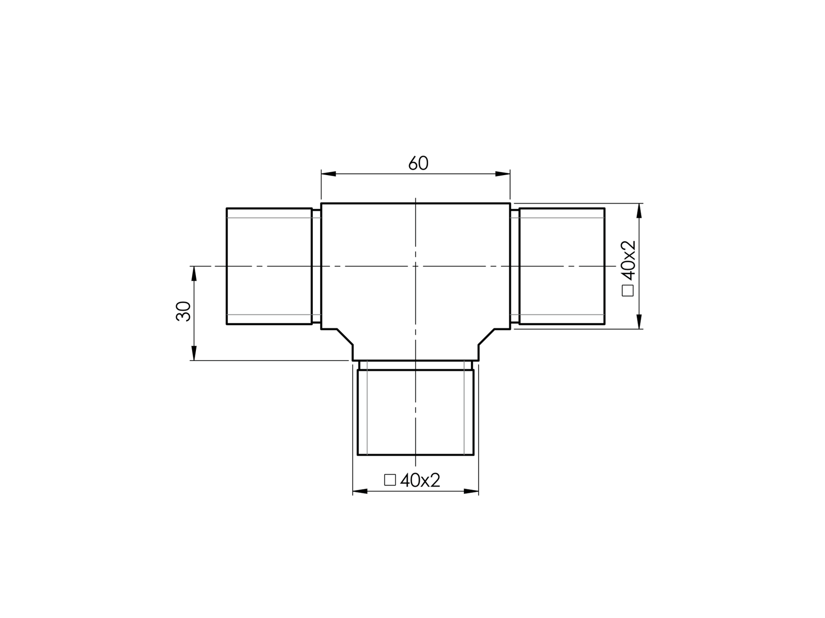 Prechod madla -T priamo