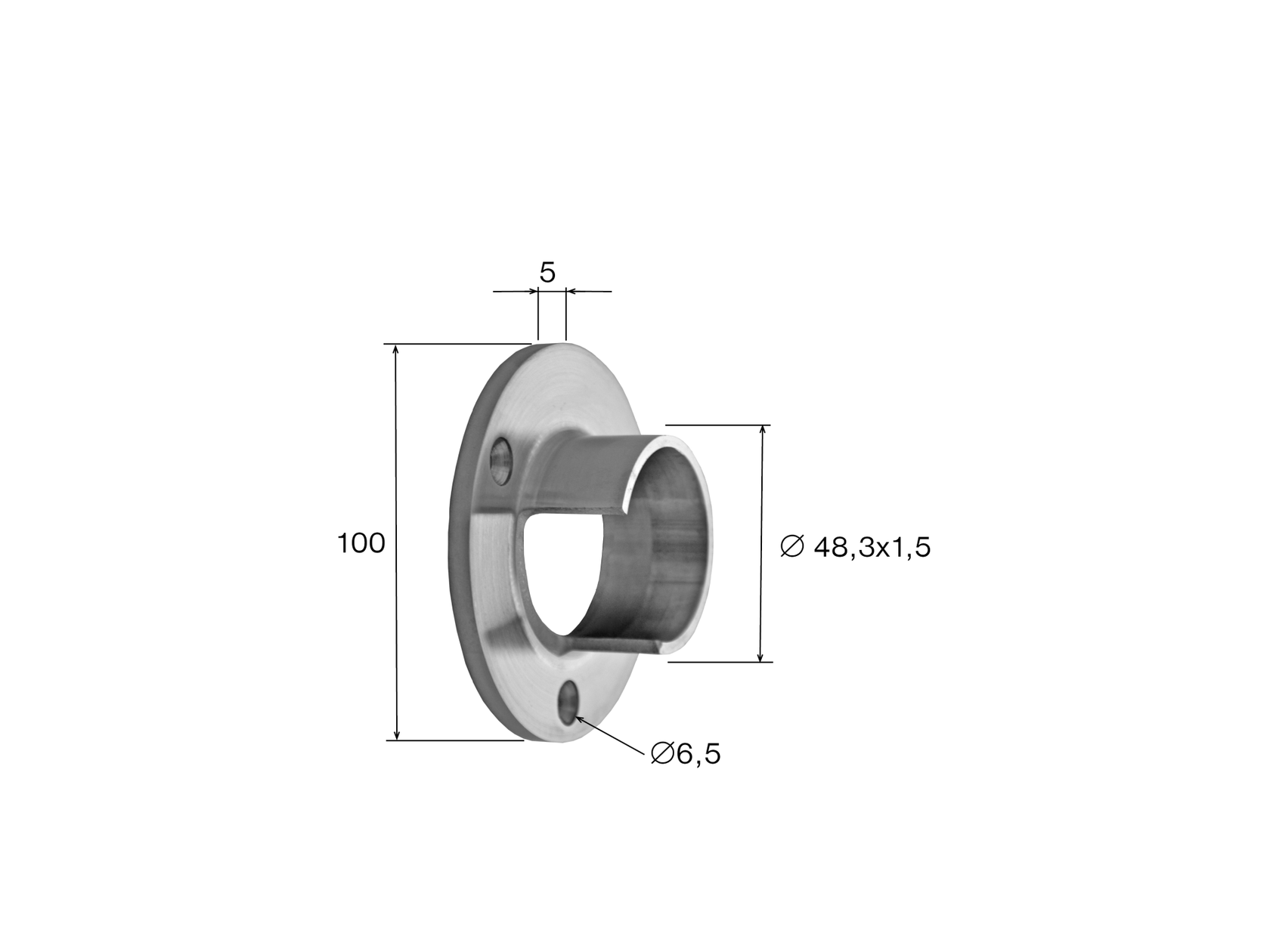 Madlo-držiak skla-príruba