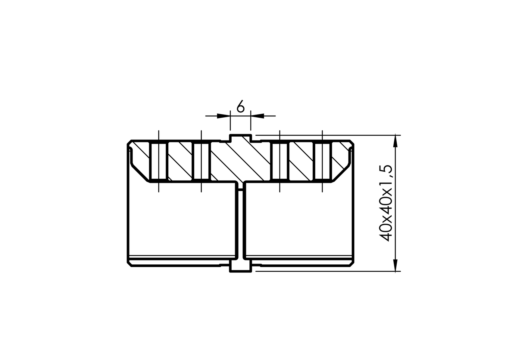 Madlo-držiak skla-spojka