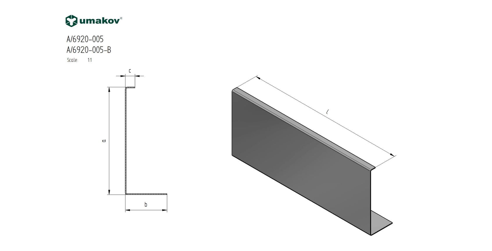 Krycia lišta pre bočné kotvenie SL,- Lišta,