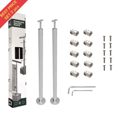 Stĺpik, vrchné kotvenie - rovné (2ks)