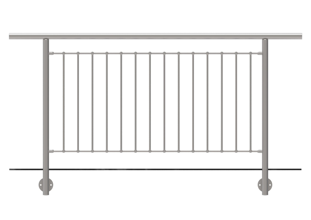 Zábradlie vertikal, BK- rovné AISI304, D42,4/d12ve