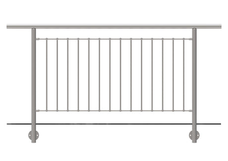 Zábradlie vertikal, BK- rovné AISI304, D42,4/d12ve