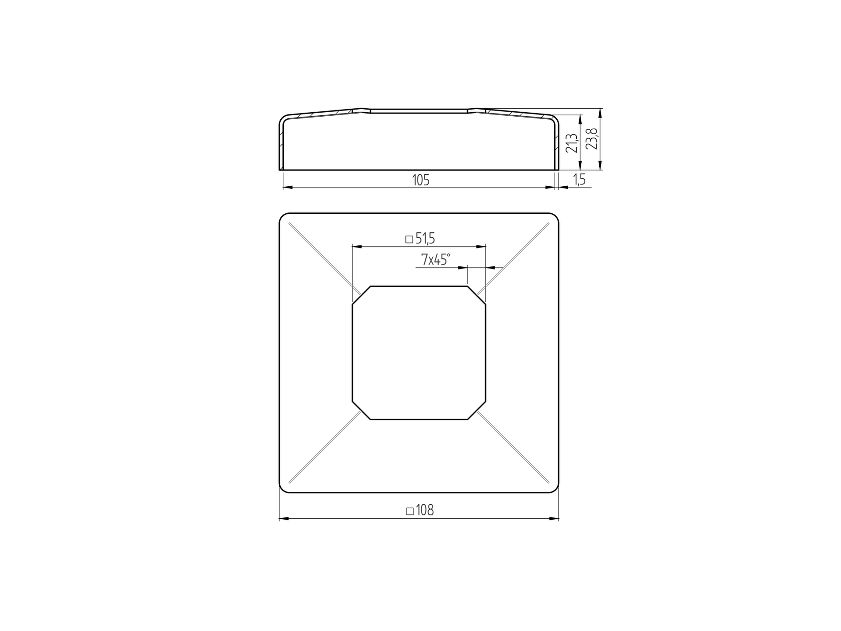 Kotvenie vrchné-rozeta pre spigot