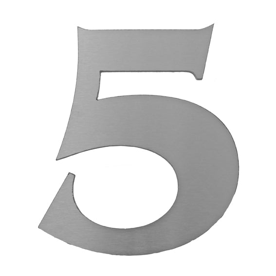 Číslica nerez "5" 185mm, hr.3mm, AISI 316