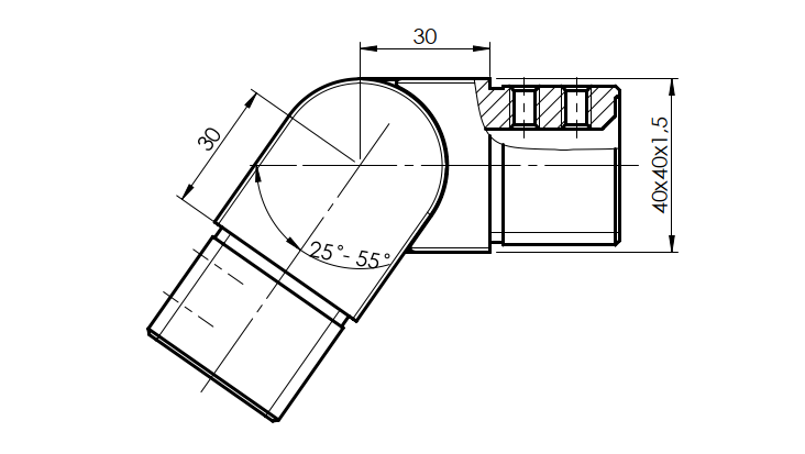 Prechod madla sklo - koleno