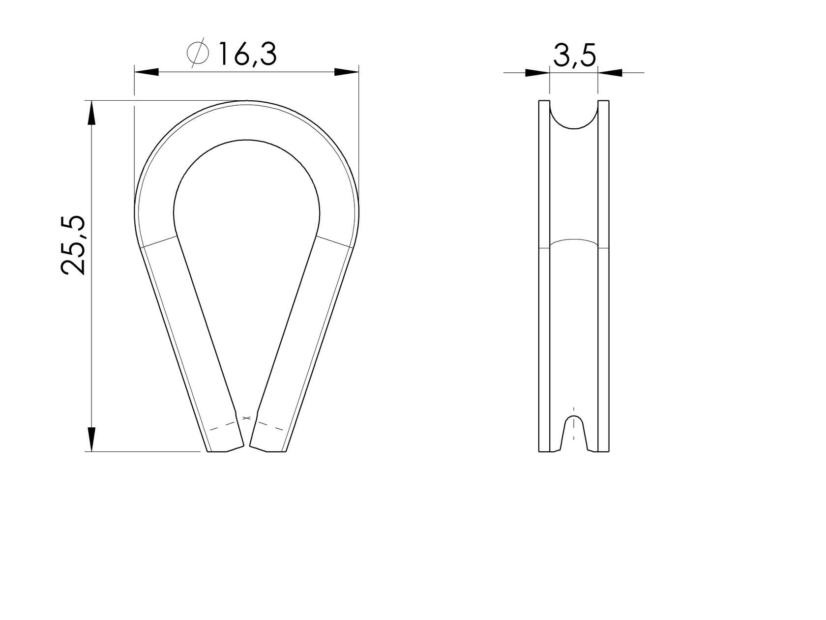 Úchytka lanka - oko