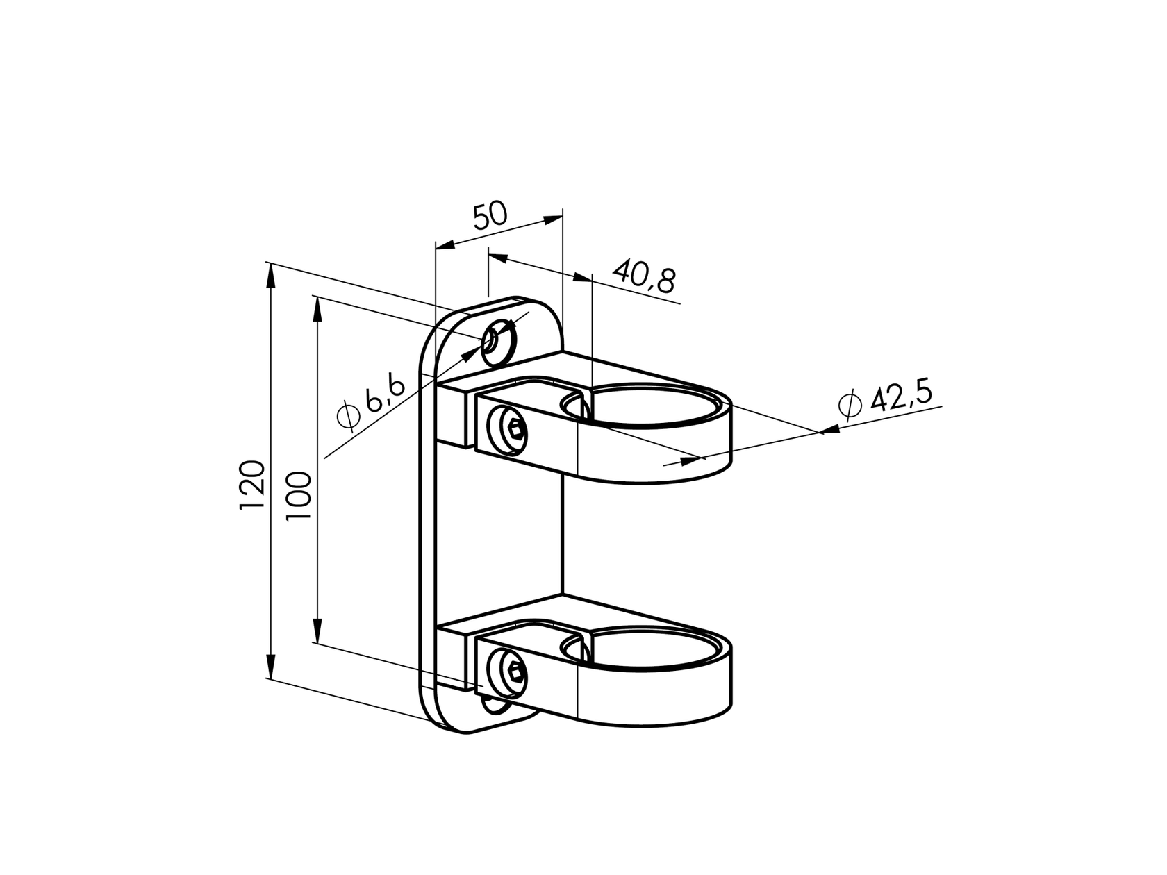 Kotvenie bočné obdlžníkové