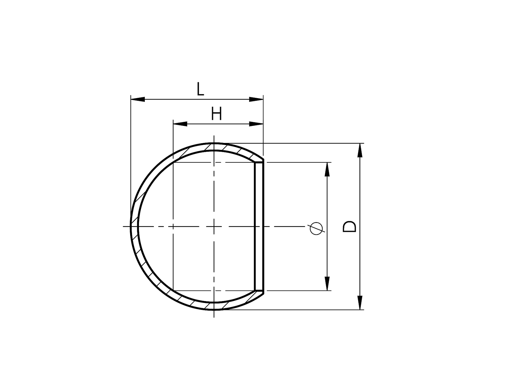 Záslepka madla guľová