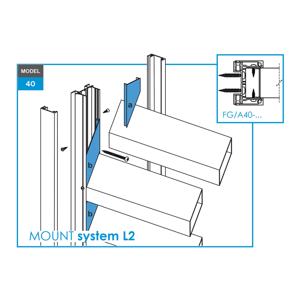 Click-lock dištančná krycia lišta profilu 70x70 a U40-adaptéra, 41x9-30mm-Antracit, šikmá s prekrytím 5mm - SET