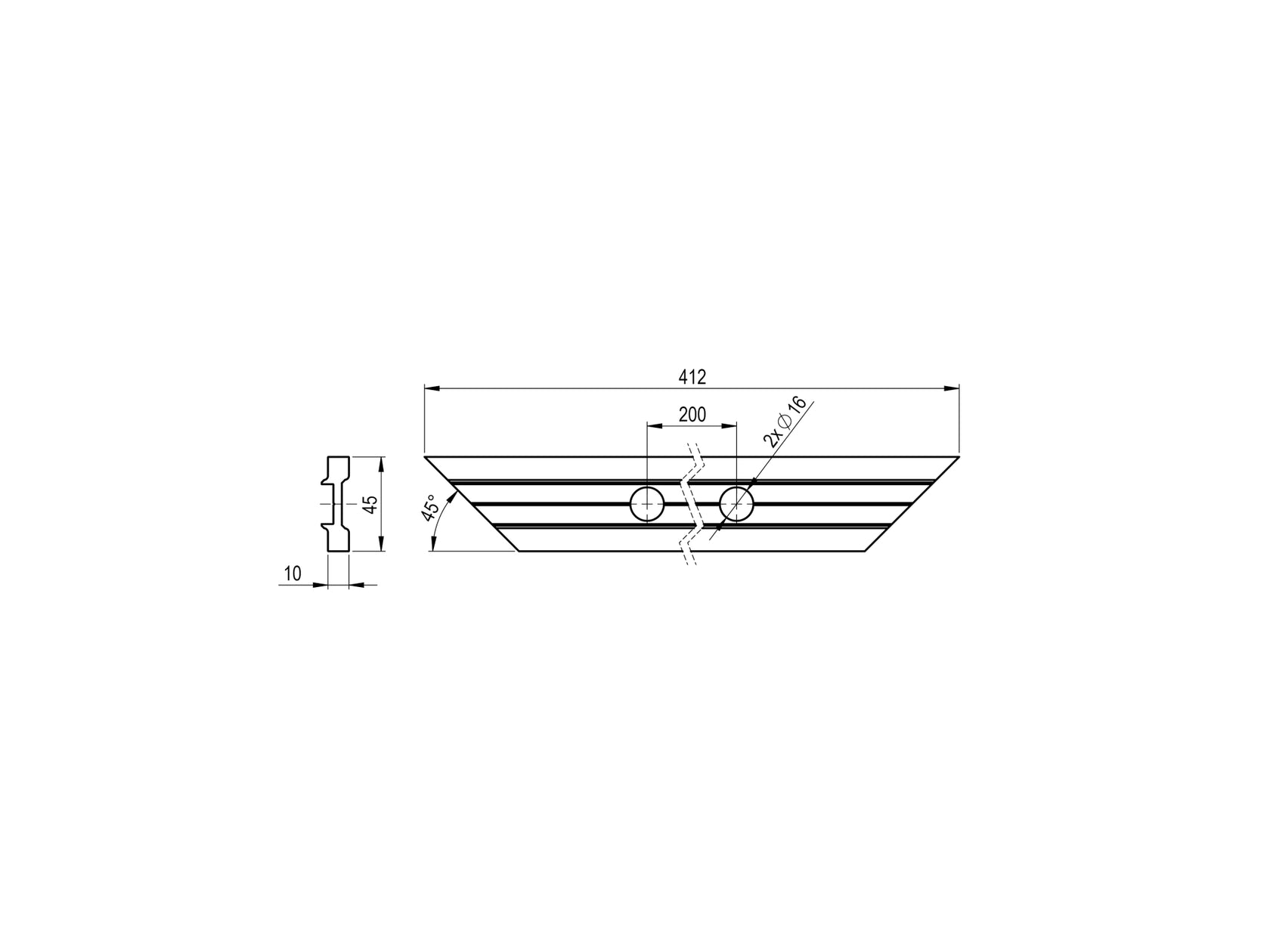 Celosklenené zábradlie-odvodňovací profil