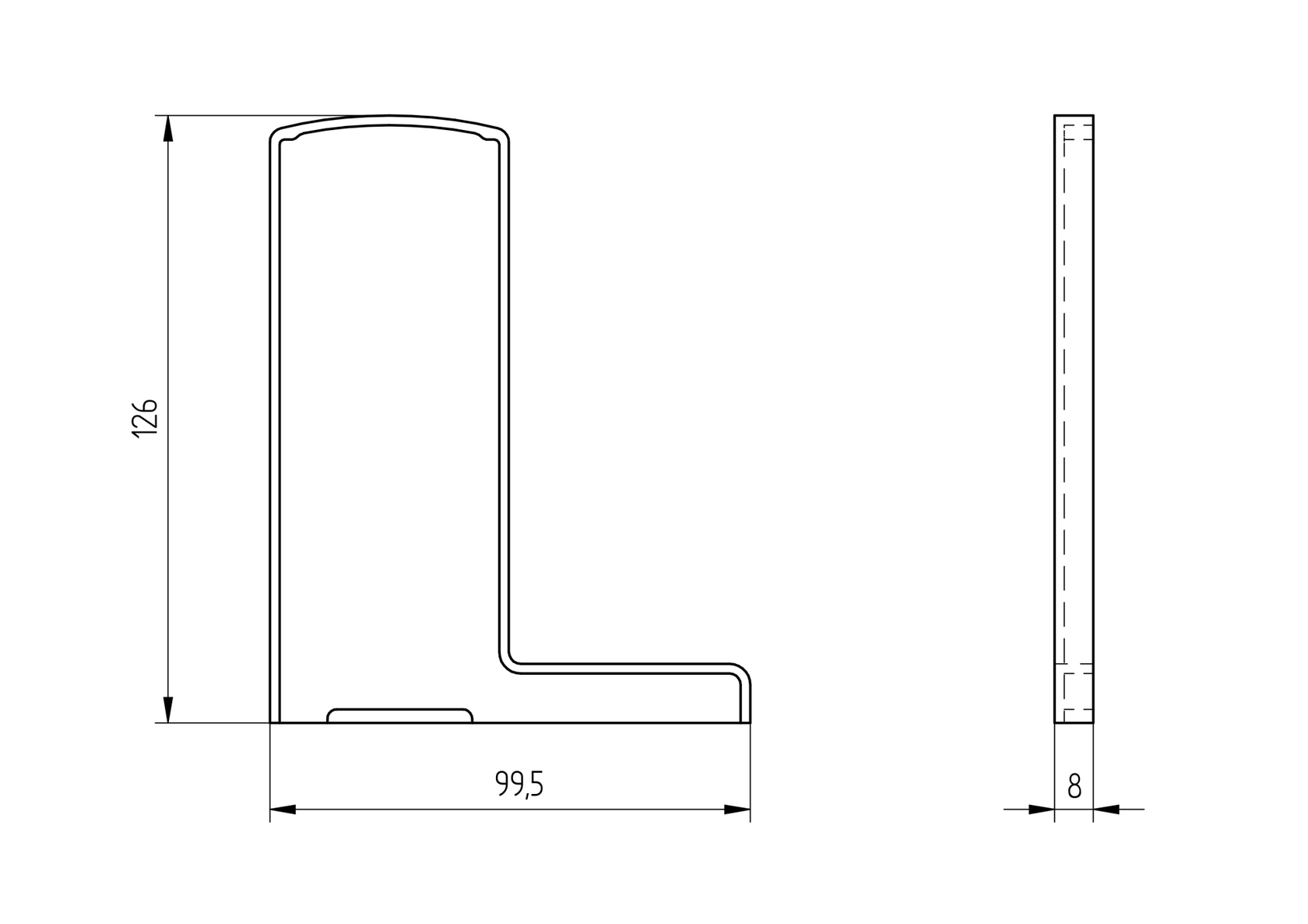 Záslepka pre profil AL/0006-RAL 9005
