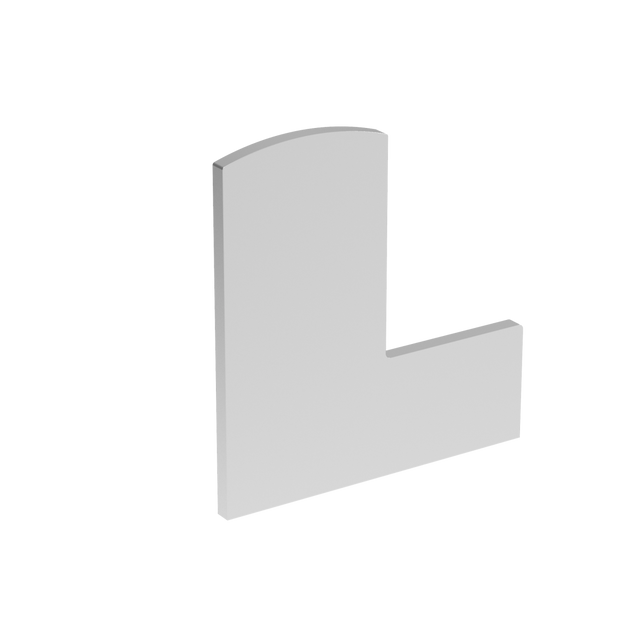 Záslepka pre profil AL/0006-UNO-S-E + kryciu lištu