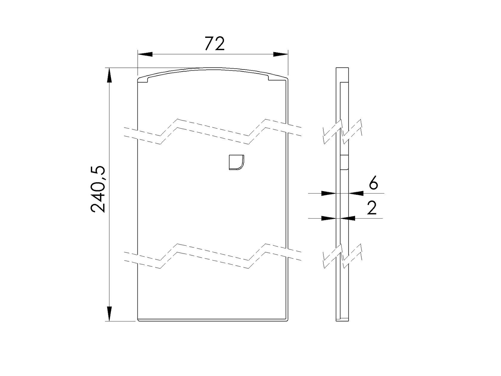 Záslepka pre profil AL/0011-ProXL-N-E