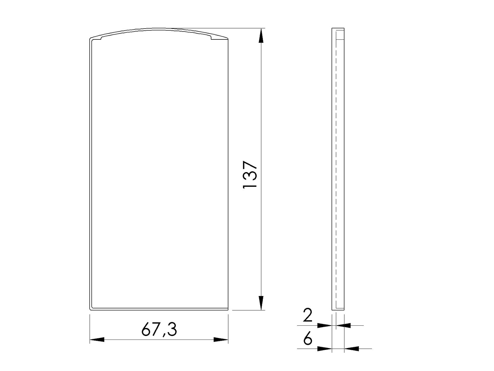 Záslepka pre profil Al/0005-UNO-S-E