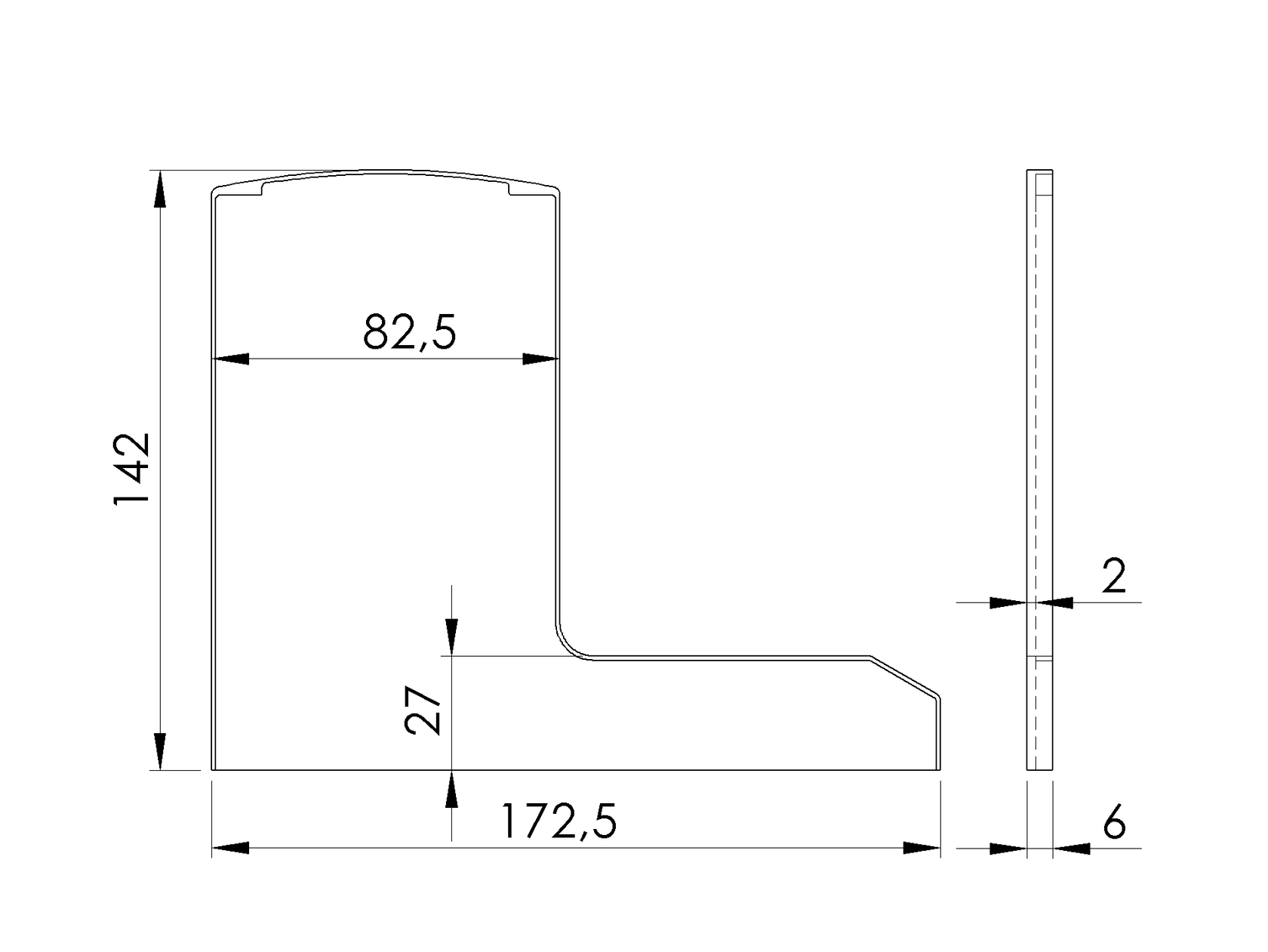 Záslepka pre profil AL/0018-S-E