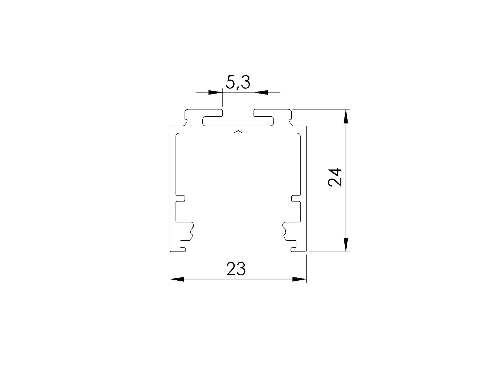 Profil hliník pre LED madlo