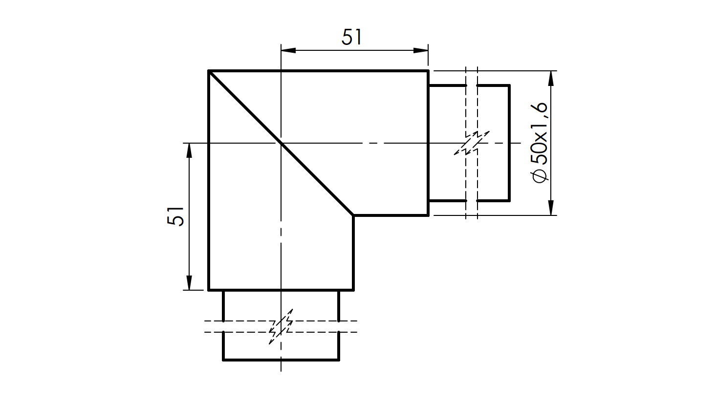 Madlo-držiak skla-koleno hliníkové-LED