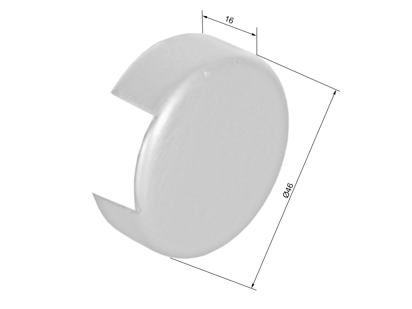 Madlo-držiak skla-záslepka hliníková