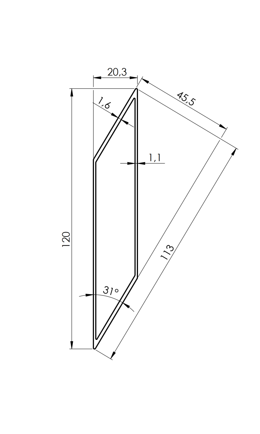 Hliníková plotová žalúzia 20x120-7000mm