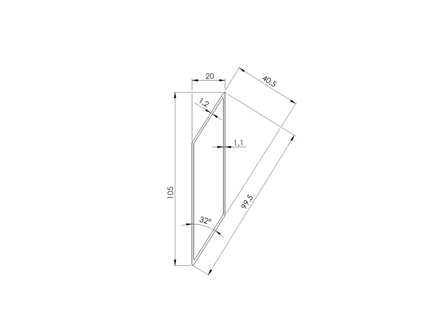 Hliníková plotová žalúzia 20x105-2500mm