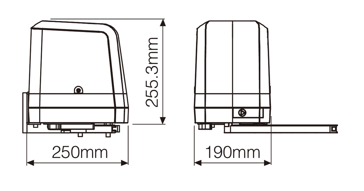Rollkit kĺbový pohon pre dvojkrídlovú bránu, sada s fotobunkami