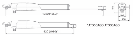 Came pohon pre dvojkrídlovú bránu, sada s fotobunkami