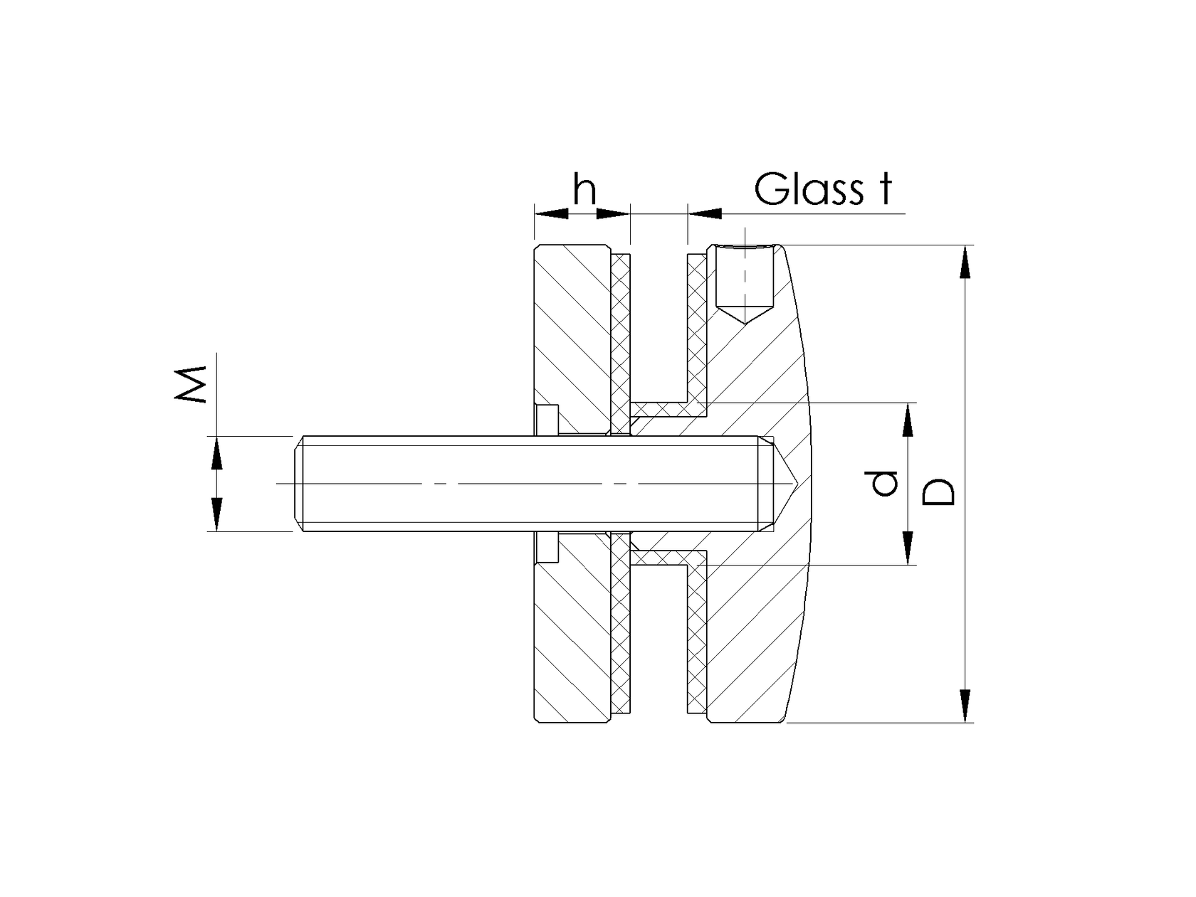 Držiak výplne skla