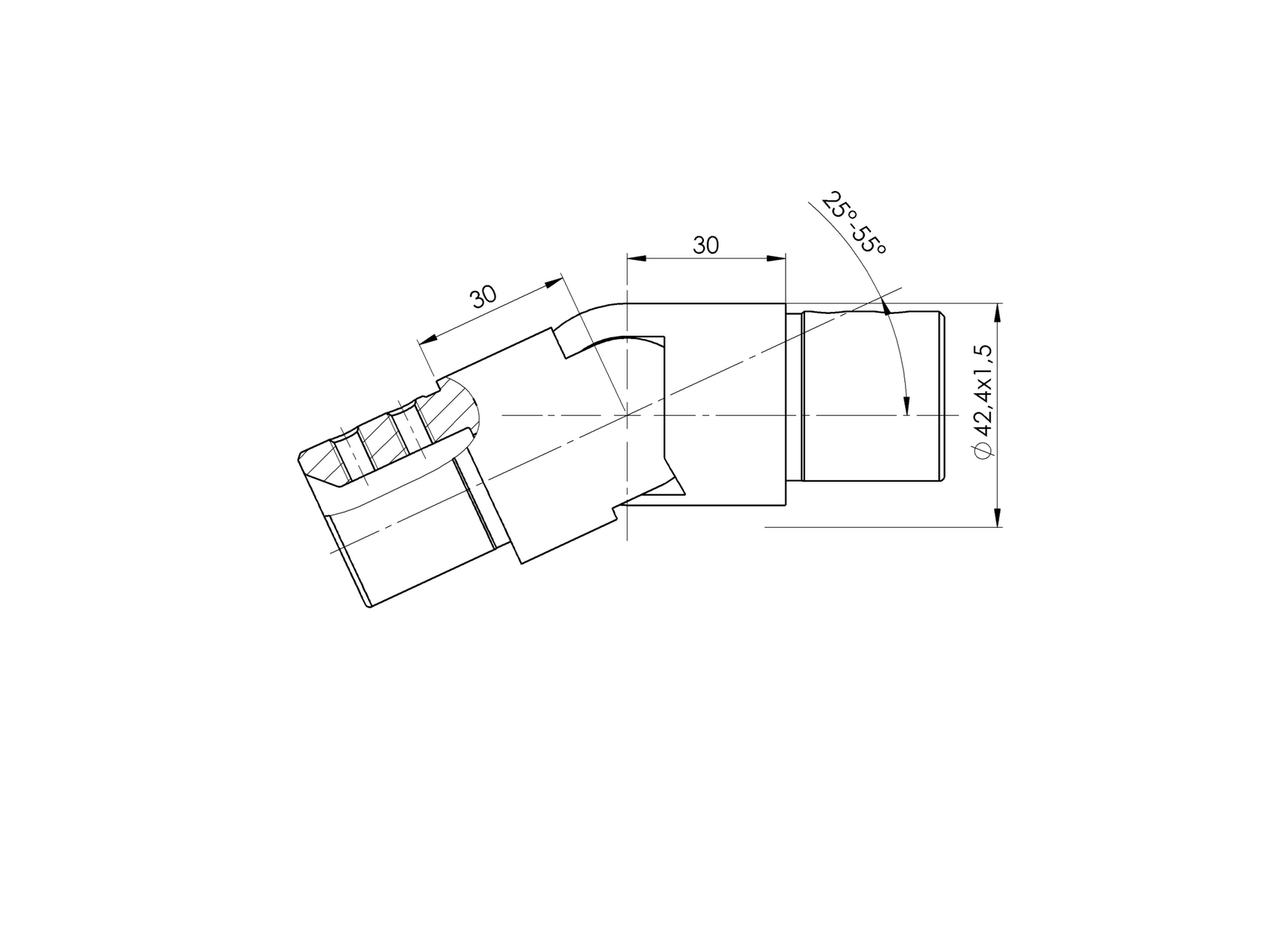 Prechod madla sklo - koleno