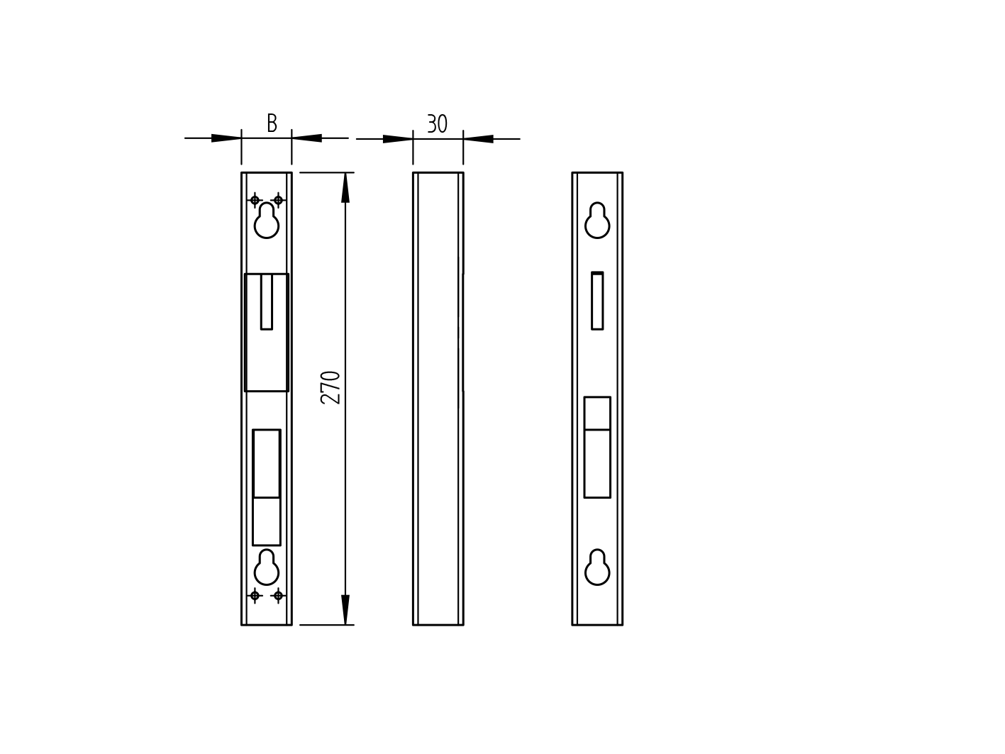 Teleso dorazu bránky univerzálne 40x30, INOX