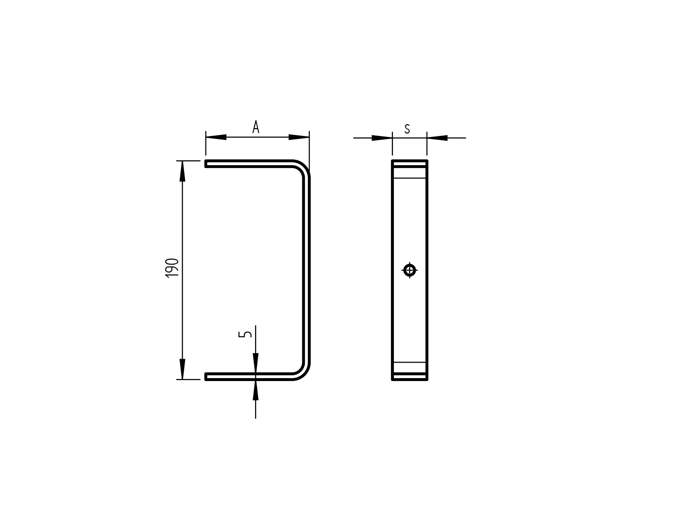 Krabica zámková - uzáver H190mm, B40mm