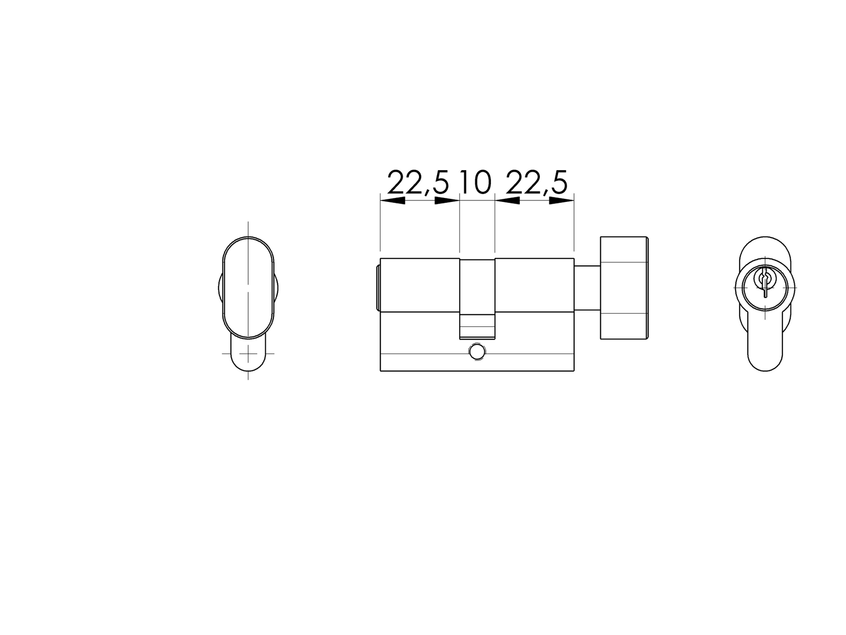 Vložka cylindrická obojstranná 27,5/27,5 PZ-WC