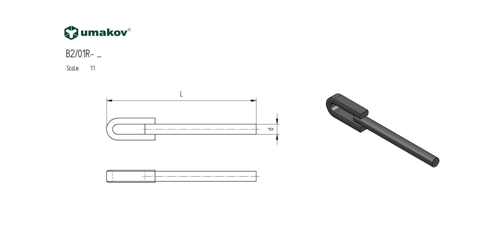 Kotvenie plota 150x30, 12x6mm, Zn